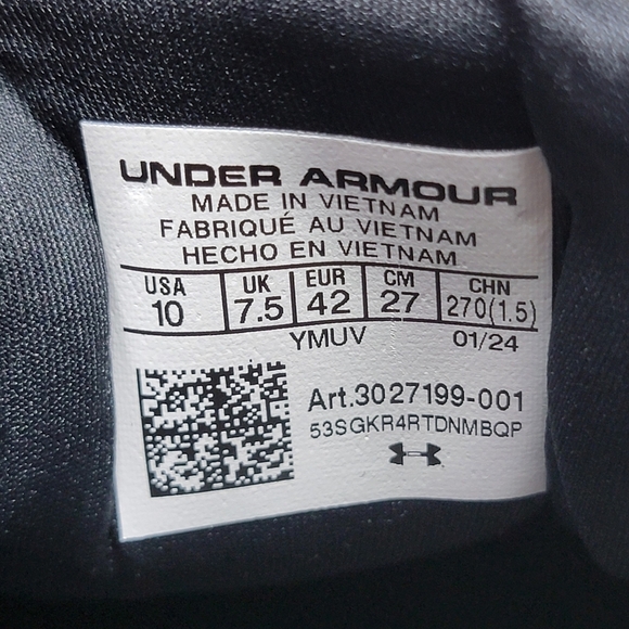 Under Armour W Infinite Elite UA Black Women Sz 10 Running Shoes 3027199-001 New - Picture 4 of 11